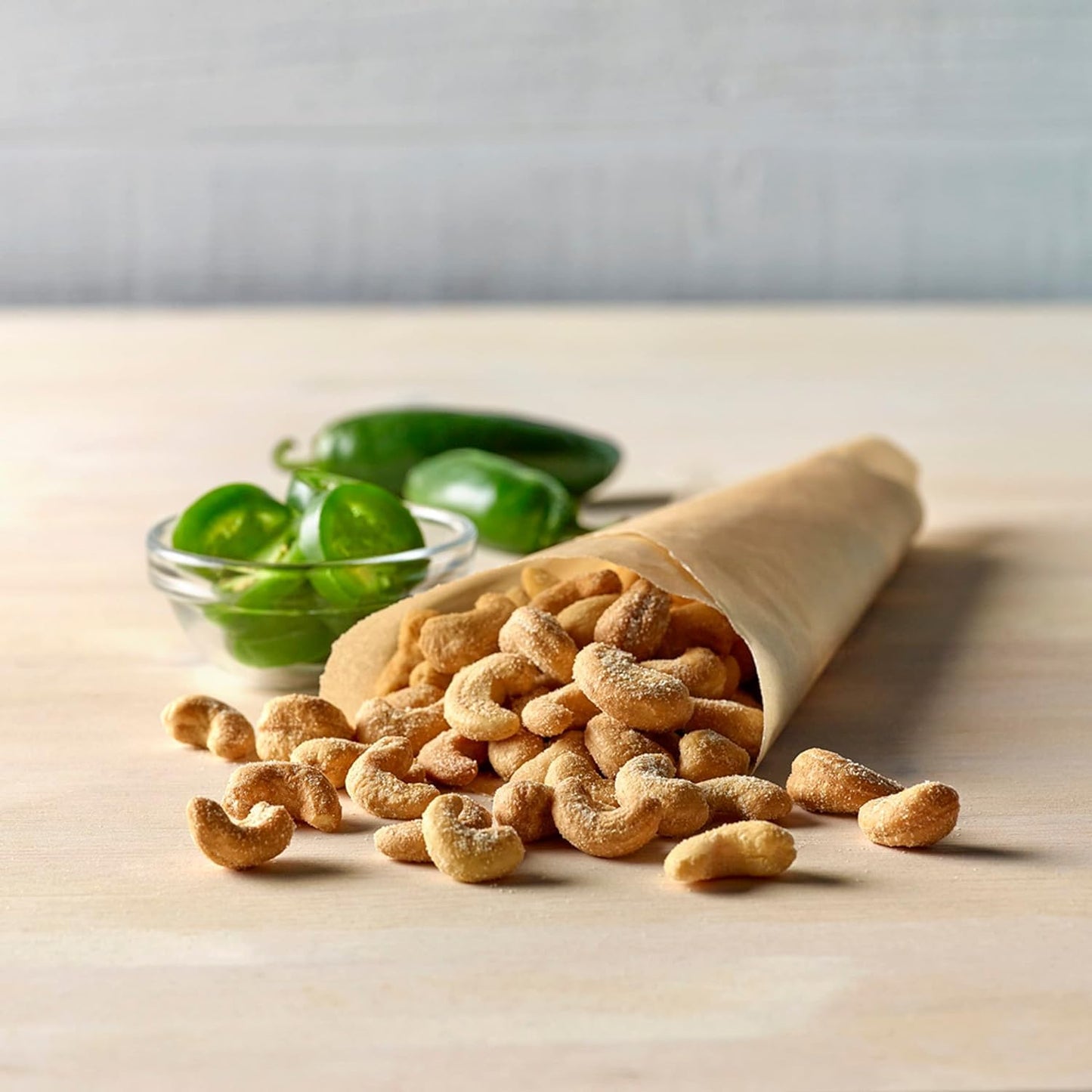 Emerald Jalapeno Cashews, Resealable Bag, 5 Oz, Pack of 12