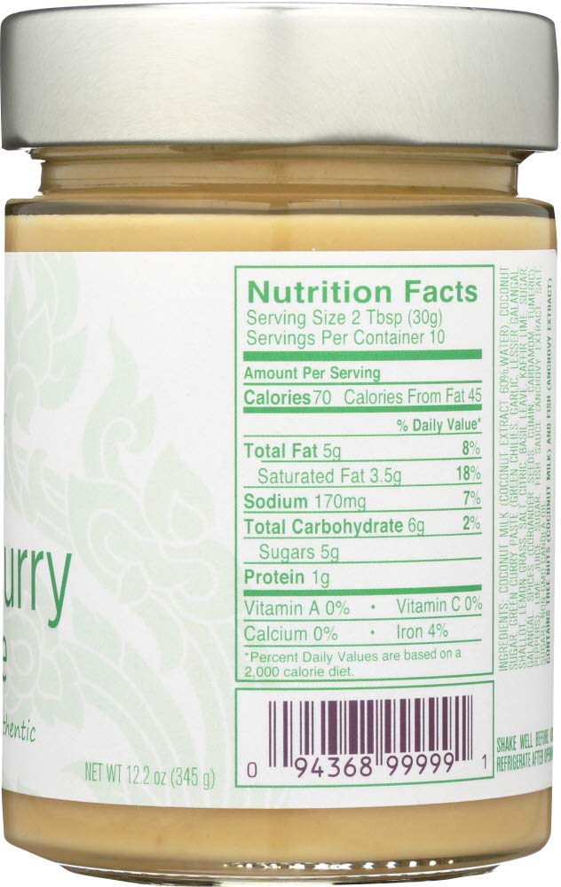 Watcharee'S Thai Curry Sauce, Green, 11.5 Fluid Ounce
