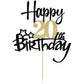 Kaoenla Black Gold Glitter Happy 20Th Birthday Cake Topper - Hello 20/Cheers20,Happy Twenty Birthday Anniversary,20 Years Old Bi