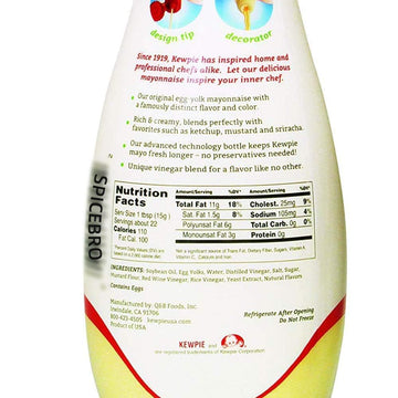 Kewpie Squeeze Mayonnaise, Japanese Mayo For Sandwich Spread, Salad, Toast, 12 Ounce, 1 Pack