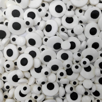 2 Bottles Candy Eyes Eyeballs - Cake Cupcake Toppers - Edible Baking Decorations for Cupcakes, Cakes, Cookies - Halloween, Chris