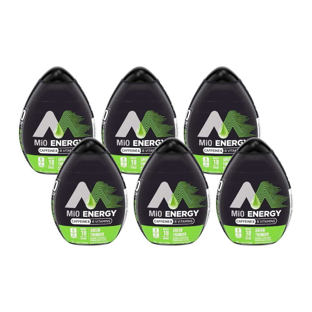 Mio Energy Liquid Water Enhancer, Green Thunder, 1.62 Fl Oz, 6-Pack