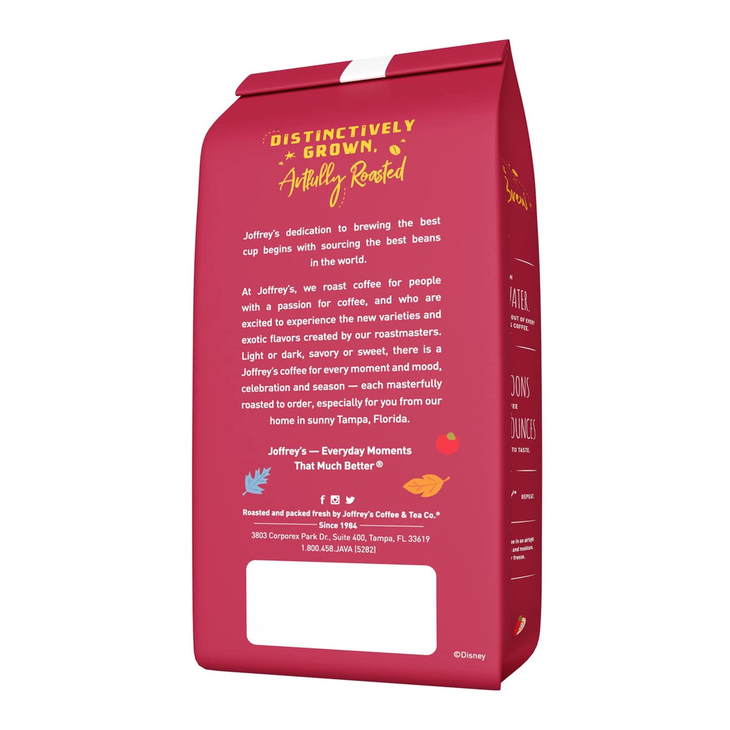 Joffreys Coffee Disney Apple Of My Pie - Medium Roast Arabica Coffee, Caramel, Apple & Cinnamon Flavored, 11 oz Ground Coffee