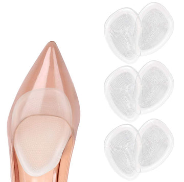 Uraqt High Heels Pads, 3 Pairs Metatarsal Pads For Women, Reusable Ball Of Foot Cushion, Forefoot Gel Insoles Prevent Blisters A