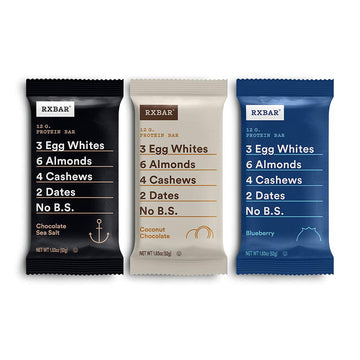 Rxbar Protein Bar, Variety Pack, 3 Flavors,1.83 Oz(Pack Of 24)