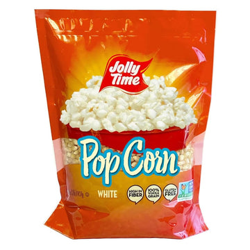 Jolly Time Unpopped White Pop Corn Kernels, Stand Up Resealable Bag, 2 Pound (Pack of 6)