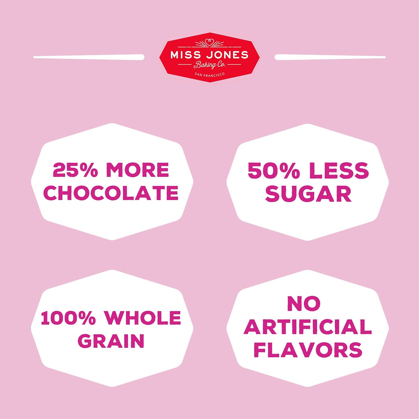 Miss Jones Baking Chocolate Chip Cookie Mix - Whole Grains, More Chocolate Chips, 50% Lower Sugar, Naturally Sweetened Desserts & Treats (Pack Of 6)