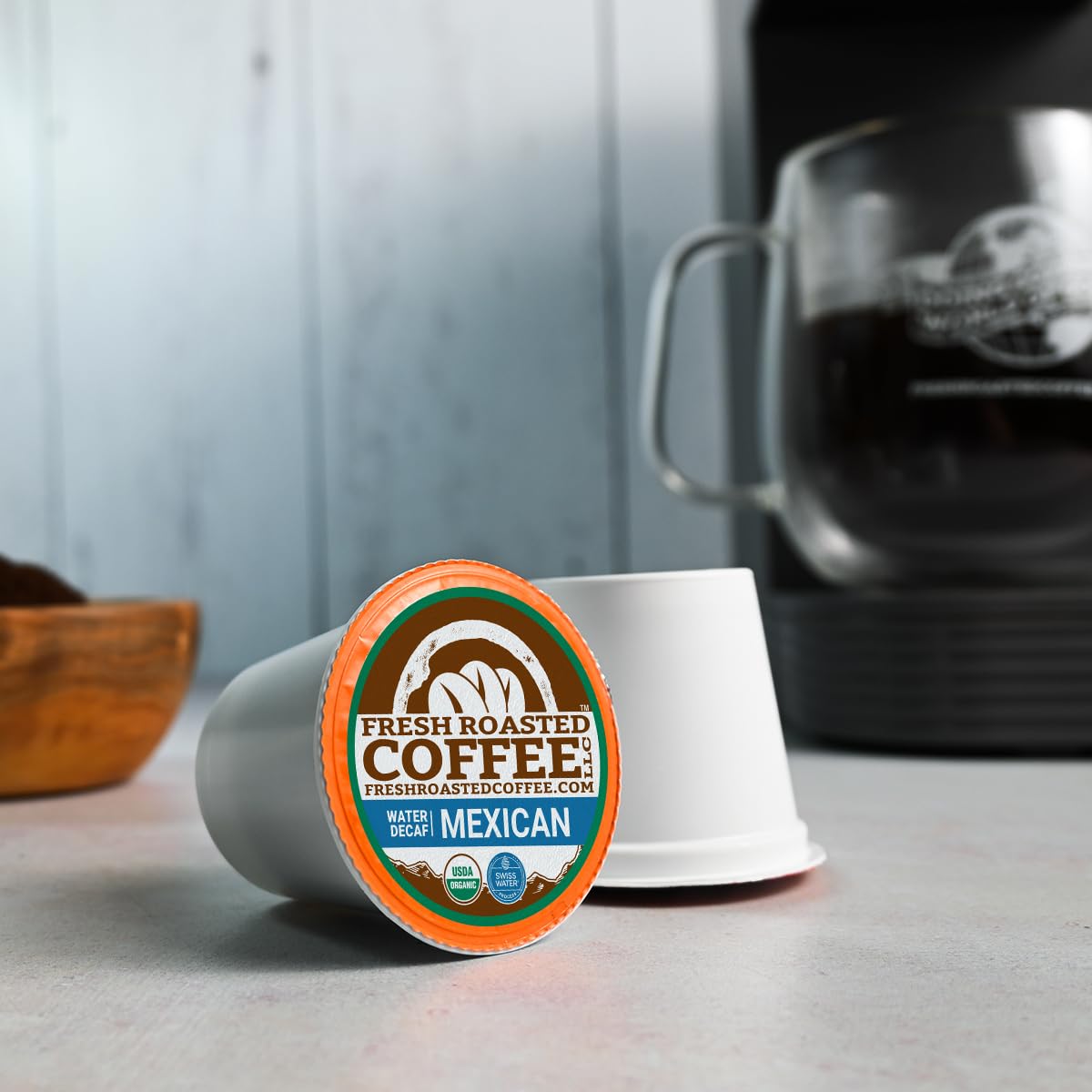 Fresh Roasted Coffee Organic Decaf Variety Pack, K-Cup Compatible, 96 Pods