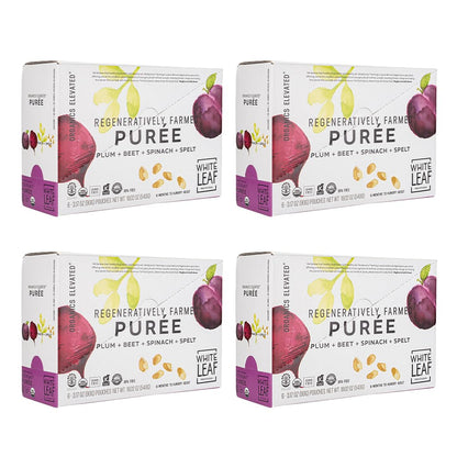 White Leaf Provisions Organic Baby Food Pouches - USDA, GMO & BPA Free Squeezable Toddler Snacks - 24 x 90 grams (24 Pouches, Pl