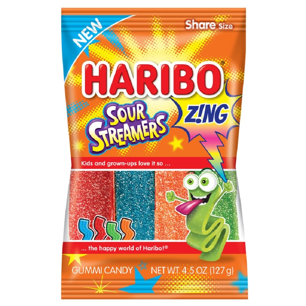 Zing Sour Streamers, 4.5Oz Gummy Bag (3 Pack)
