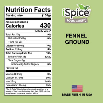 Ispice - Ground Fennel Seed Powder 6Oz (170G) (Ground)