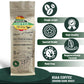 Kiaa Ethiopian Enhanced Ground Dark Roast - 12Oz, 100% Organic Arabica, Full-Bodied Bold Flavor, Rich & Smooth, Perfect For Espresso, French Press & Drip Brewing, Freshly Roasted