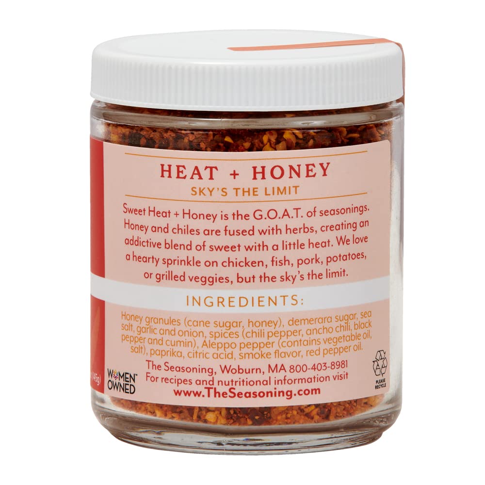 Victoria Taylor's Southern Heat + Honey Seasoning, 5.1 oz Jar - Sweet and Spicy Flavor for Southern Dishes