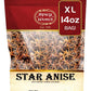 Spicy World Star Anise 14 Oz Bulk Bag | Premium Quality Whole Pods | Chinese Star Anise Pods - Perfect For Flavorful Dishes | Great For Baking & Tea
