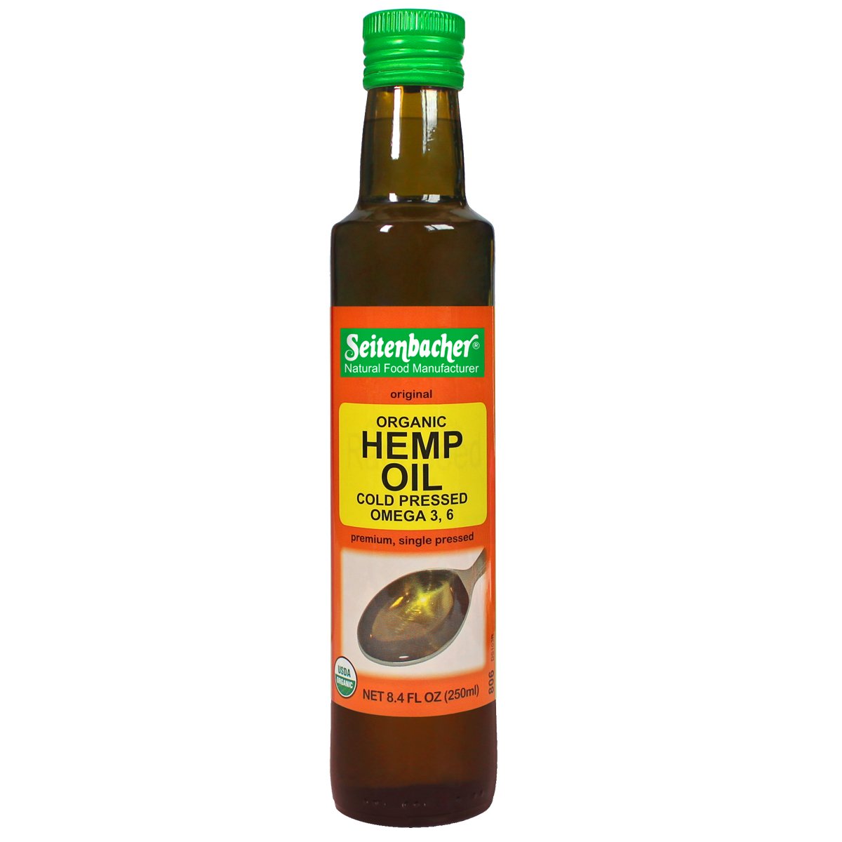 Seitenbacher Organic Cold Pressed Hemp Oil, 8.4 Fl Oz, Pack of 2