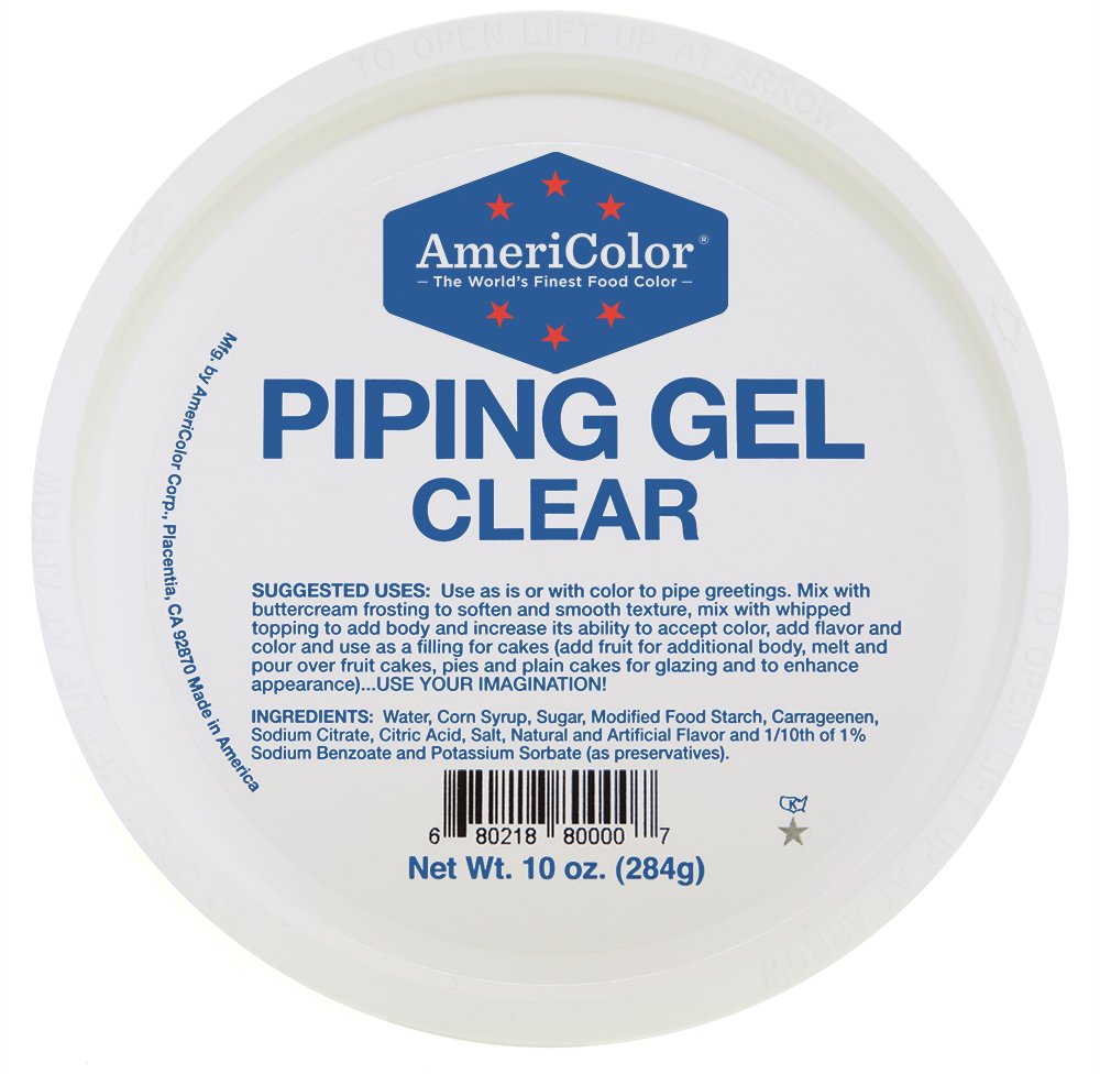 Americolor Premium Piping Gel, Clear, 10 oz, Small Size, AM PG-10OZ