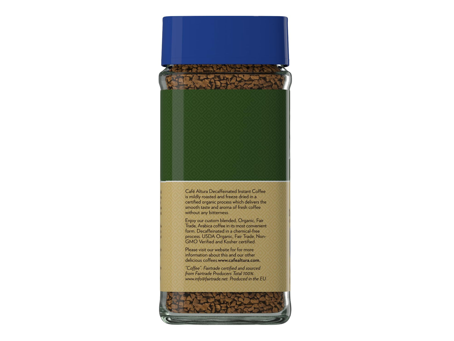 Caf   Altura Decaf Freeze Dried Instant Organic Coffee, 3.53 oz Jar
