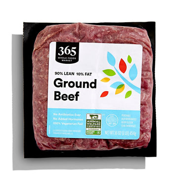 365 By Whole Foods Market, Ground Beef, 90% Lean/10% Fat, Step 1, 16 Ounce