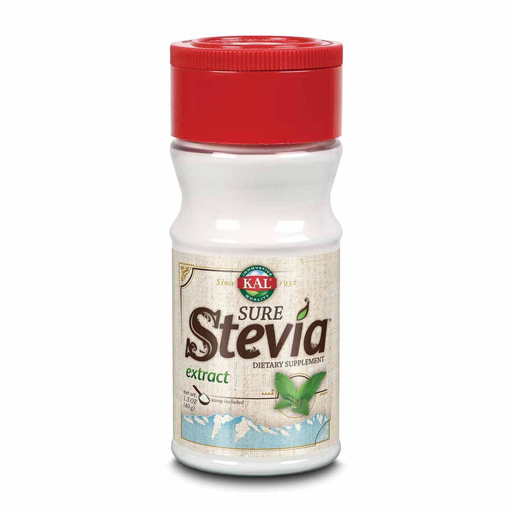 KAL Sure Stevia Extract Powder - Zero Calorie, Low Glycemic, 1.3 Oz, 730 Servings, Model 9997761