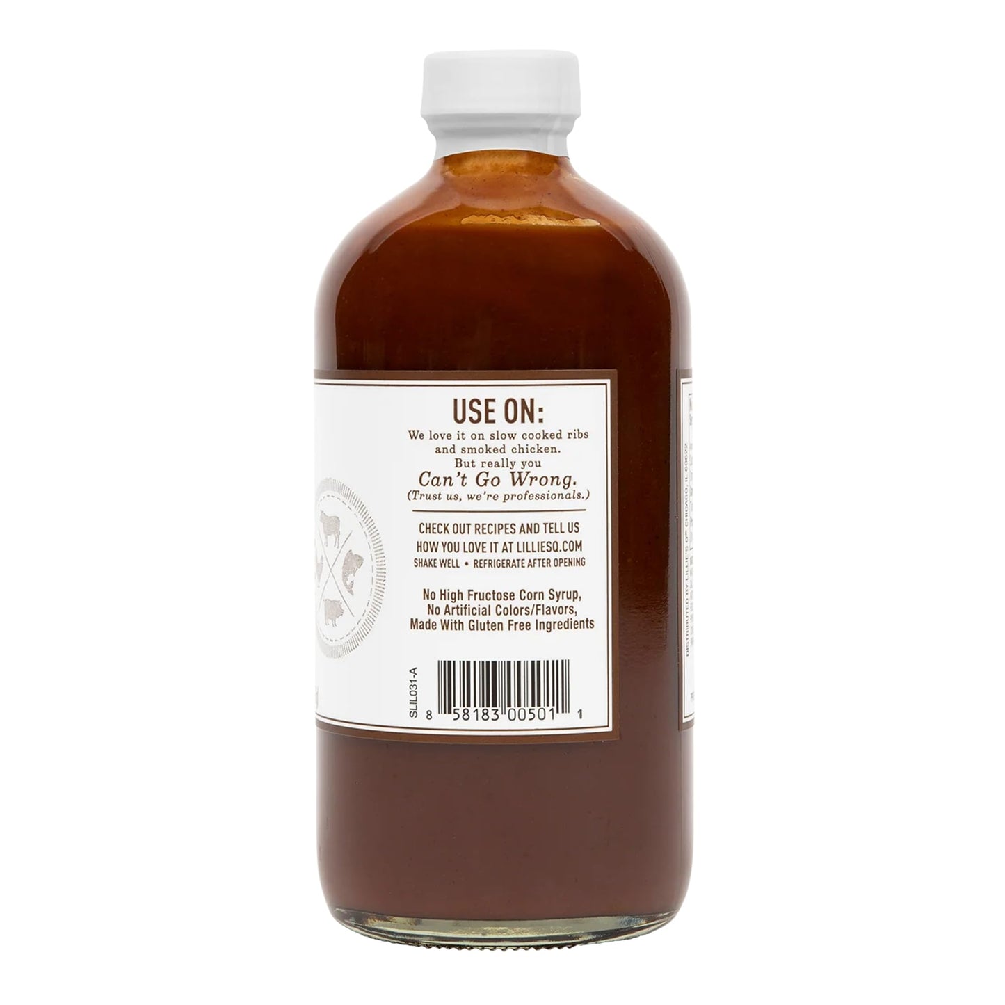 Lillies Q - Smoky Barbeque Sauce, Gourmet Bbq Sauce, Sweet Brown Sugar Bbq Sauce, Mild Smoky Flavor, Enhanced Ingredients, Made With Gluten-Free Ingredients (20 Oz)