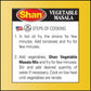 Shan Vegetable Masala Recipe And Seasoning Mix 3.52 Oz (100G) - Spice Powder For Spicy Vegetable Curry - Suitable For Vegetarian
