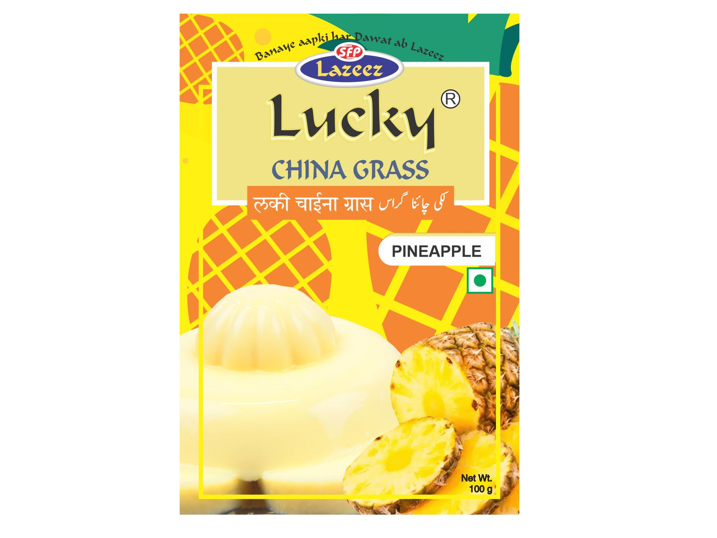 Lucky China Grass (Pineapple Flavor 100 Gm)[Pack Of 5]