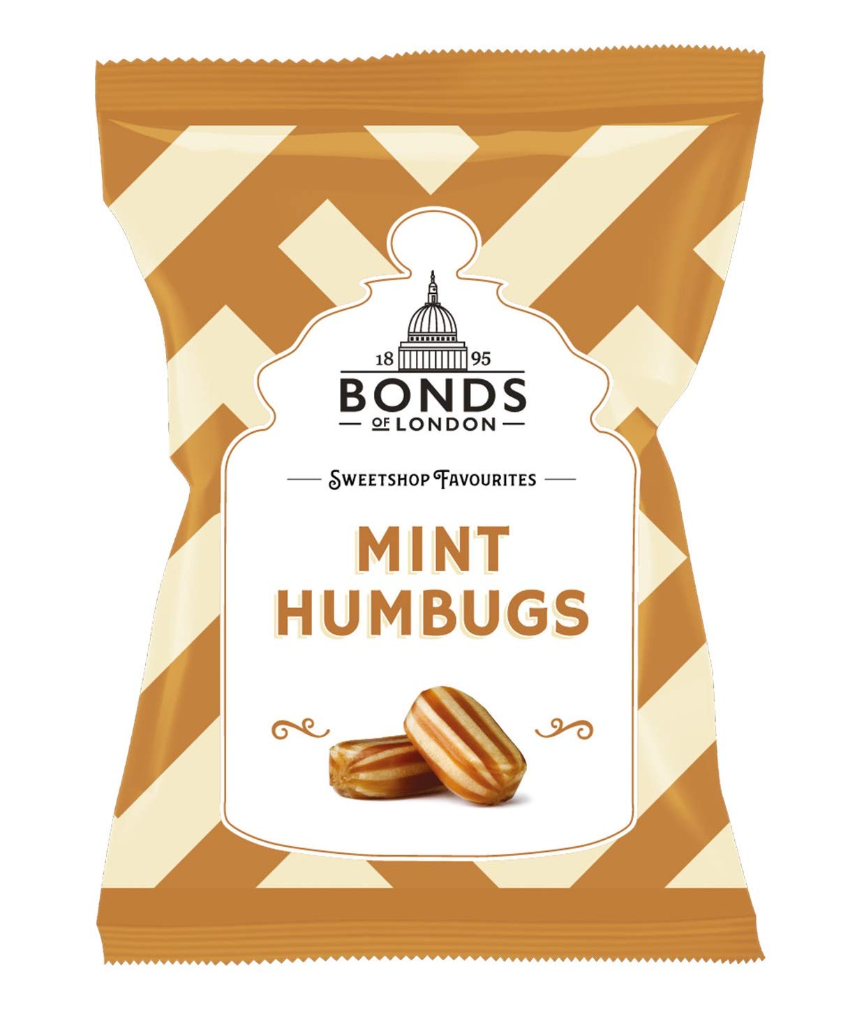 Sweetshop Bonds Of London English Mint Humbugs, 5.3 Oz, Brown, Imported British Candy Sweets, Model M10183990