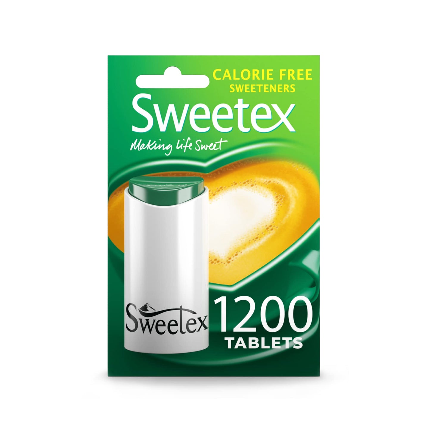 Sweetex Calorie Free Sweetener Tablets, Model 41-94-829, Size 9.7 cm x 2.9 cm x 14.6 cm
