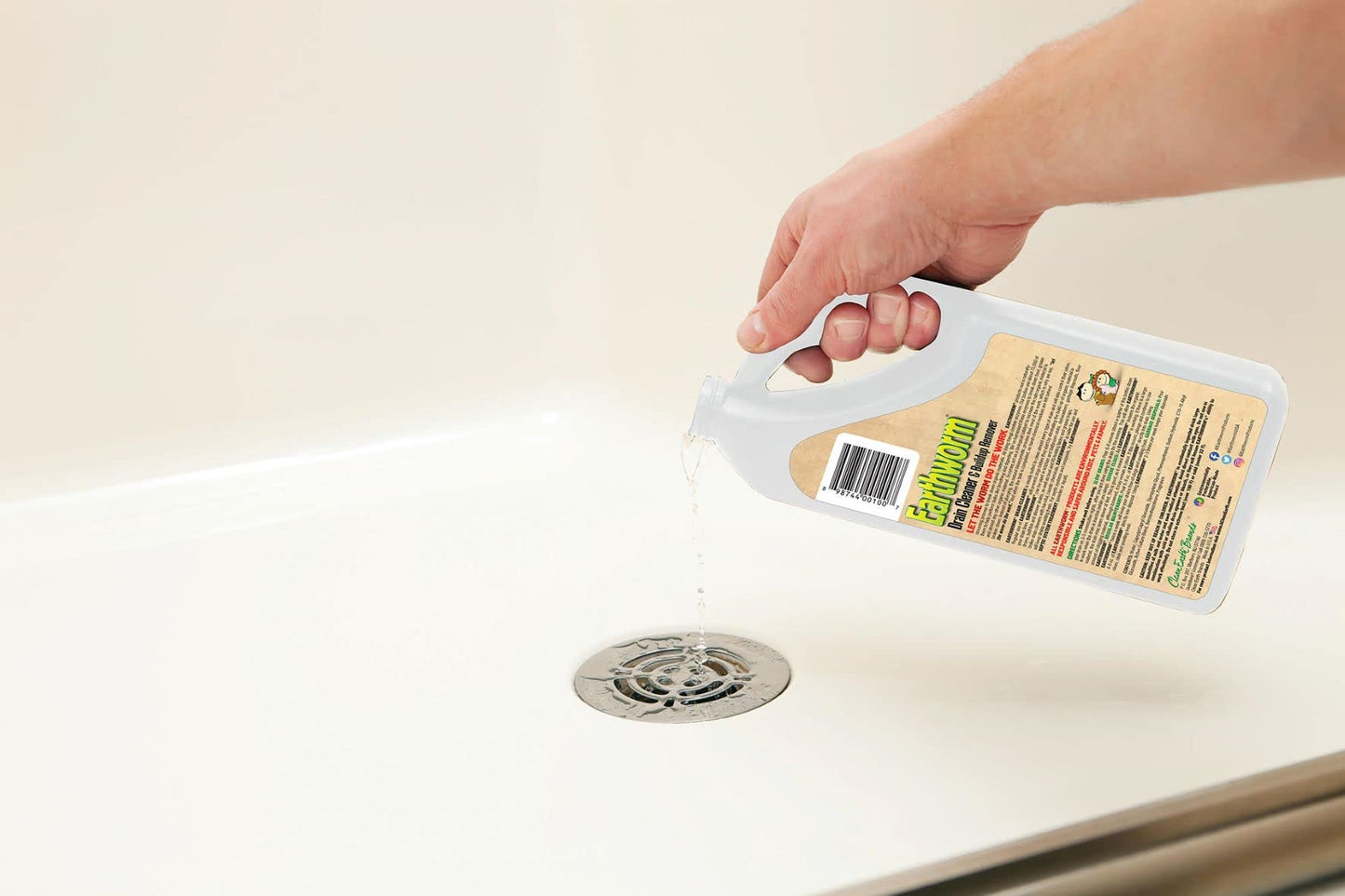 Earthworm Drain Cleaner - Clog Remover - Drain Opener / Deodorizer - Natural Enzymes, Safer For Families, Environmentally Respon