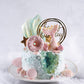 Gold Cake Topper,Happy Birthday Cake Topper Acrylic Cake Topper Cupcake Toppers Cake Decoration Supplies (7 Pieces)