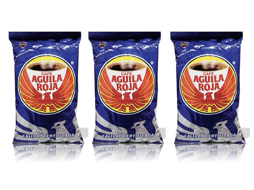 Aguila Roja Cafe Aguila Roja Coffee 500g 3 Pack - 17.64 Ounce Total, Rich Flavor, Ideal for Coffee Lovers