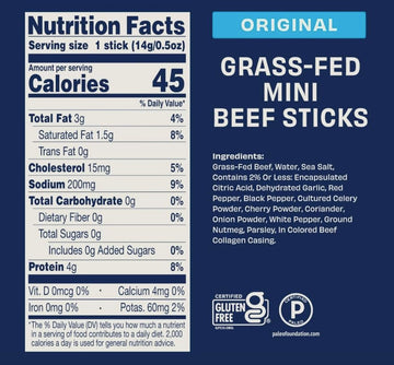 Individually Wrapped Archer Mini Grass-Fed Beef Sticks (24-pack)  Zero Sugar  High Protein Snack - 24 x 0.5 oz Sticks (100% Grass-Fed  Keto  Paleo  Gluten-Free) (LLS protected design Spoon Included)