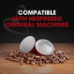 DELICITALY Italian Coffee Pods for Nespresso Original Machines, 100 Crema Regular Pods, 10 Count Pack