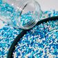 NIPEOR Edible Pearl Sprinkles for Cake Decorating - 2mm Blue Light Blue - 130g/4.6oz 1 Bottle