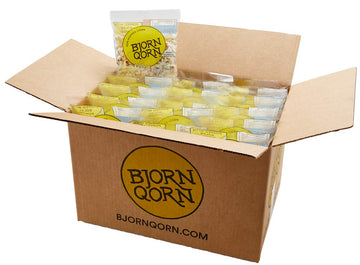 BjornQorn Mini Bag 30-Pack Cloudy (Salty) Popcorn - Vegan & Gluten-Free - Slow Roasted and Salted - (30 1oz bags)