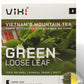 Vixi Green Tea Loose Leaf, (8.00 Oz), Vietnams Mountain Tea, Caffeinated, Antioxidant, Dried Whole Full Large Leaves, 100% Natural From Ancient Tea Tree For Hot And Cold Brew