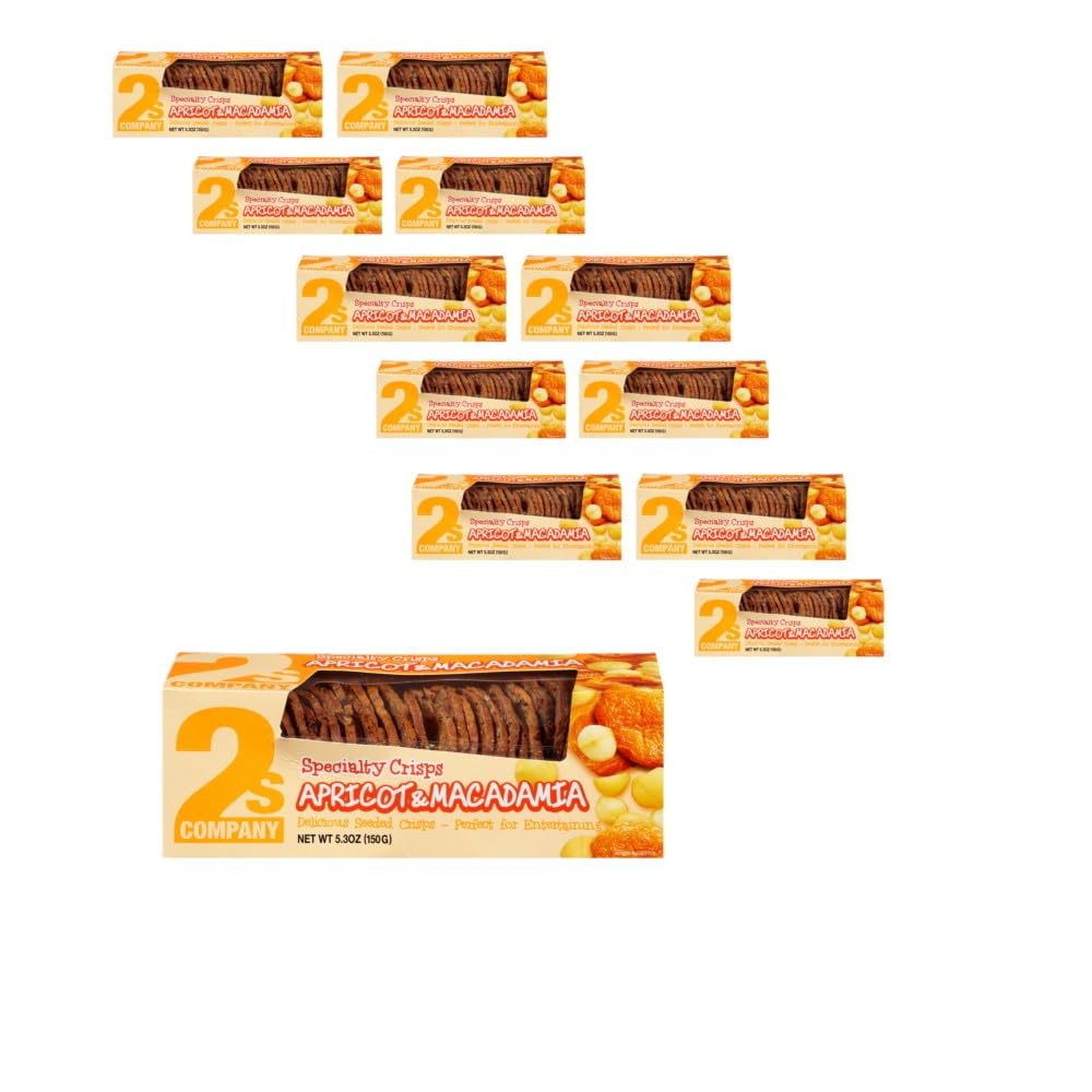 2s Company Apricot & Macadamia Crisps 12 x 5.3 oz