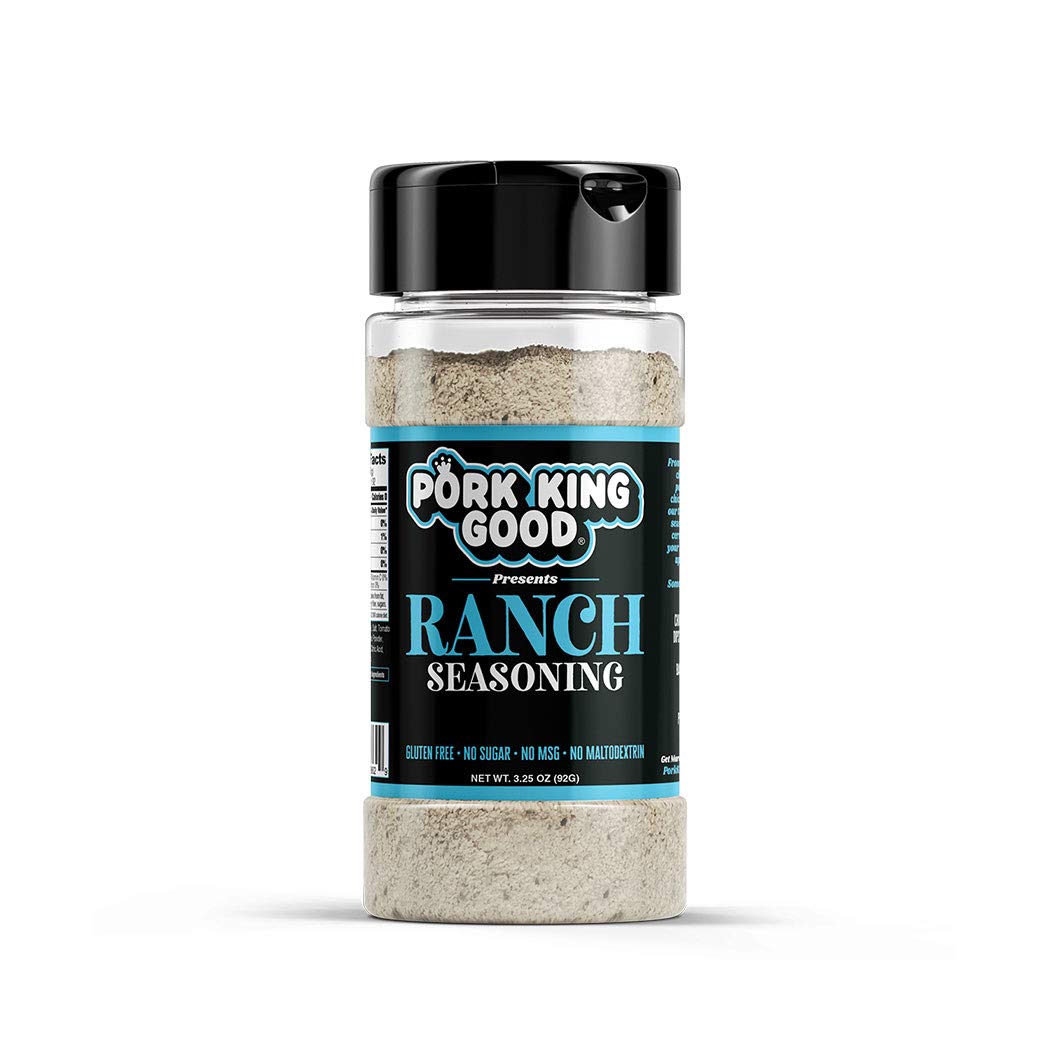 Pork King Good Ranch Seasoning for Cooking and Popcorn Seasoning - Keto Friendly, Paleo, No MSG, Gluten Free (Ranch, Single Shak