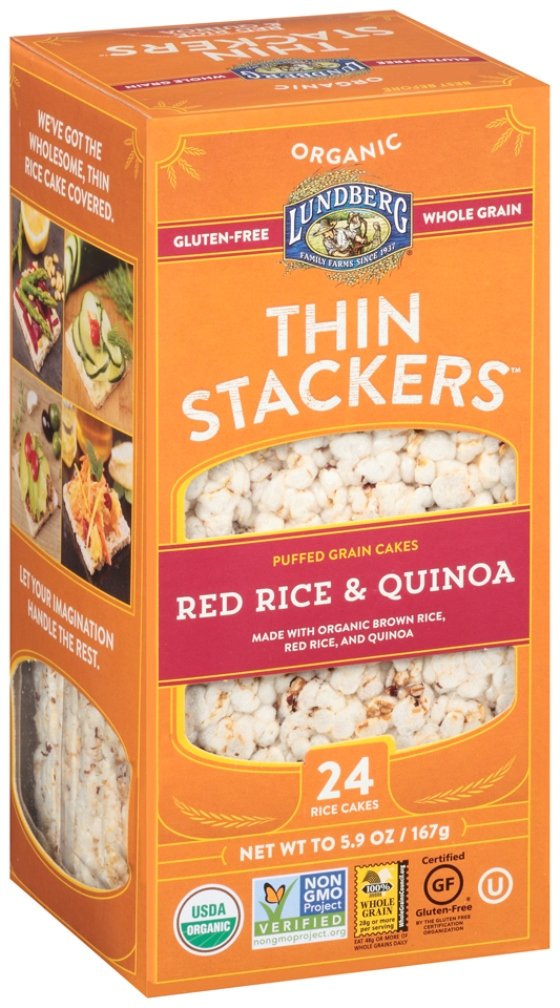 Lundberg Family Farms Thin Stackers Red Rice And Quinoa 5.9 Ounce