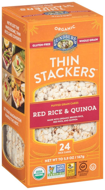 Lundberg Family Farms Thin Stackers Red Rice And Quinoa 5.9 Ounce