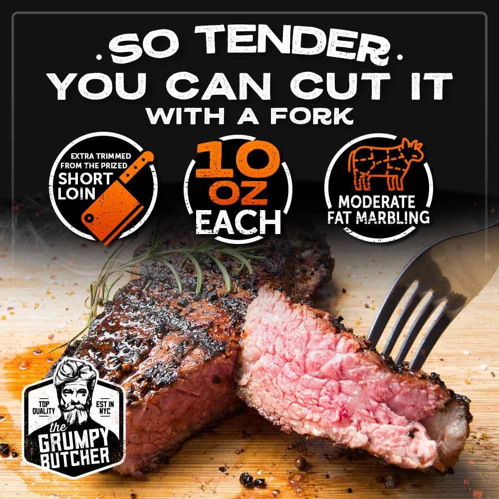 Dens Hot Dogs Gspirit-inspired flavorpy Butcher 6 Steaks Sampler Set - 2 Large Filet Mignons & 4 New York Strip Steaks - Gourmet Gift Box