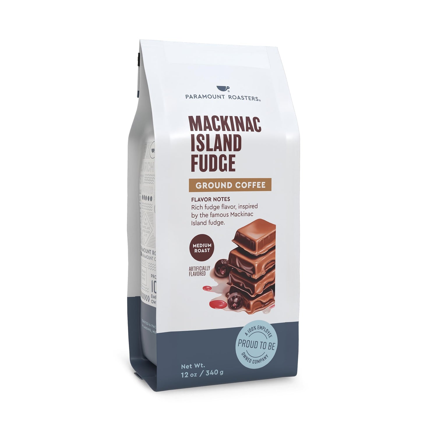 Paramount Roasters Mackinac Island Fudge Ground Coffee, 12oz Package