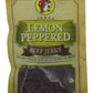 Buc-ees Smoked Lemon Peppered Beef Jerky - 10g Protein - 4 Ounce Bag - Lean & Tender Snack