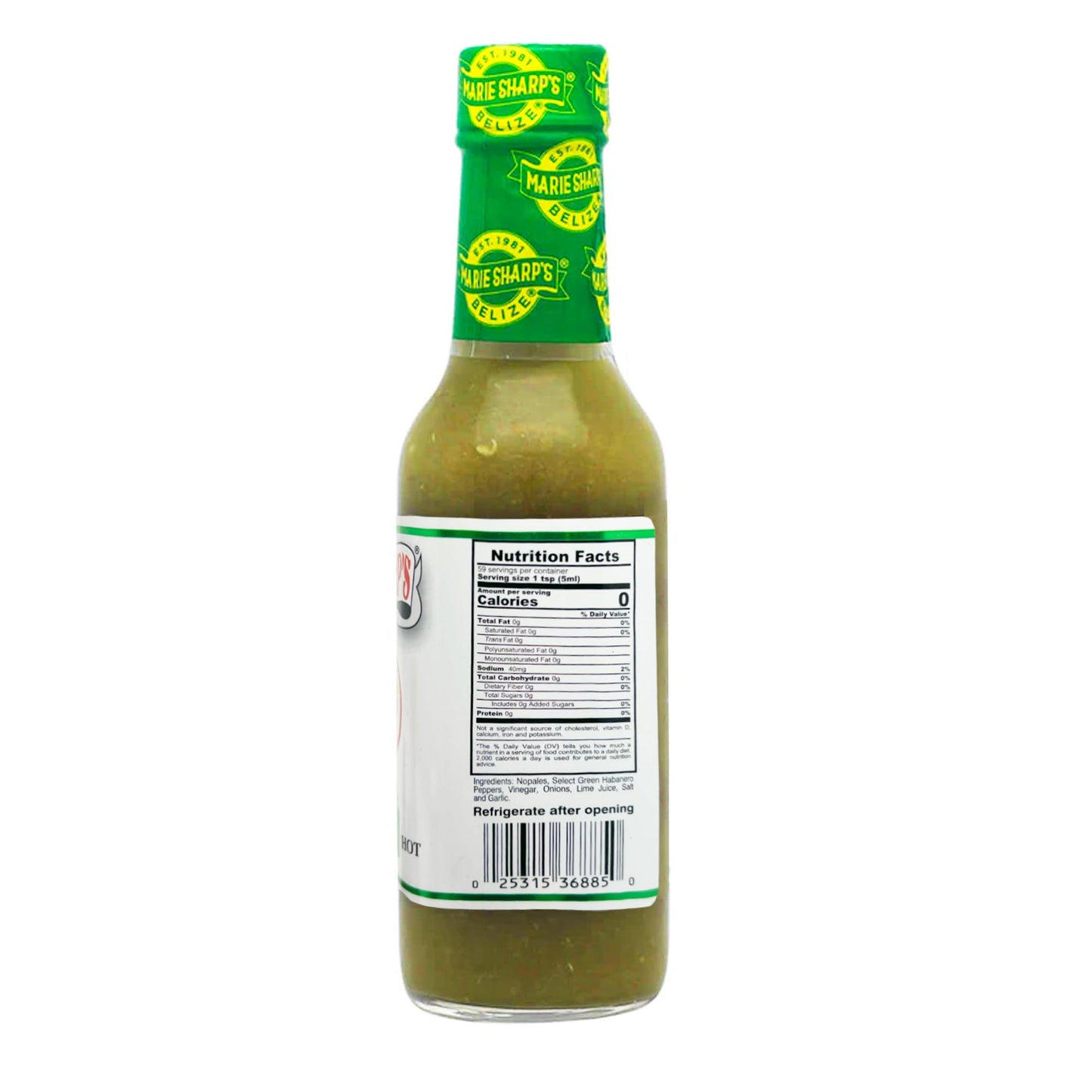 Marie Sharp'S Green Habanero Hot Sauce With Prickly Pears