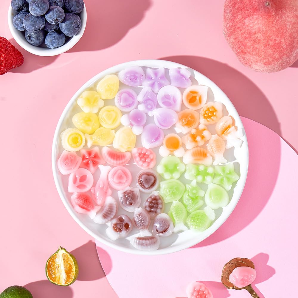 Halfoma Wax Bottle Candy with Syrup in the middle Assorted Fruit Flavors Various styles Suitable for Chewing to Relieve Stress  Playing Games  and Various Gatherings 32 Candies 60g