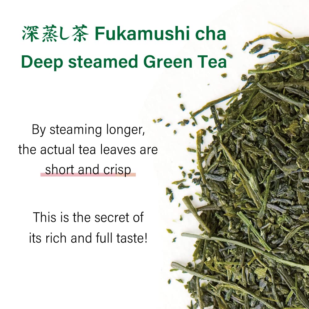 Fukamushi Sencha Green Tea 180g/ 6.3oz Loose leaf [Value pack] from Kakegawa Shizuoka Japan | Japanese Tea KIMIKURA