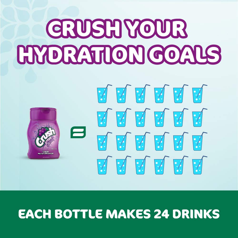 Crush Liquid Water Enhancer, G  Flavor, Sugar Free, 1.62 Fl Oz (Pack of 4)