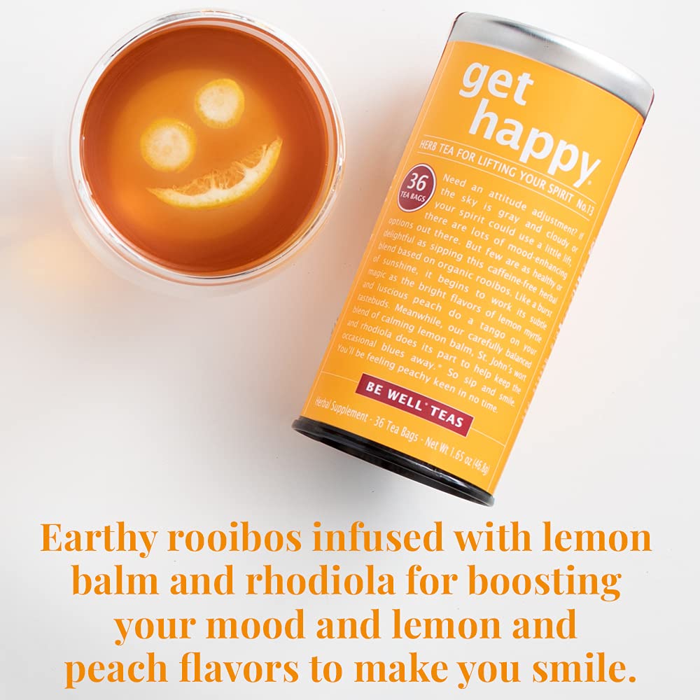 The Republic of Tea Get Happy Lifting Your Spirits Tea, No Caffeine, 36 Count, Model 742676408451