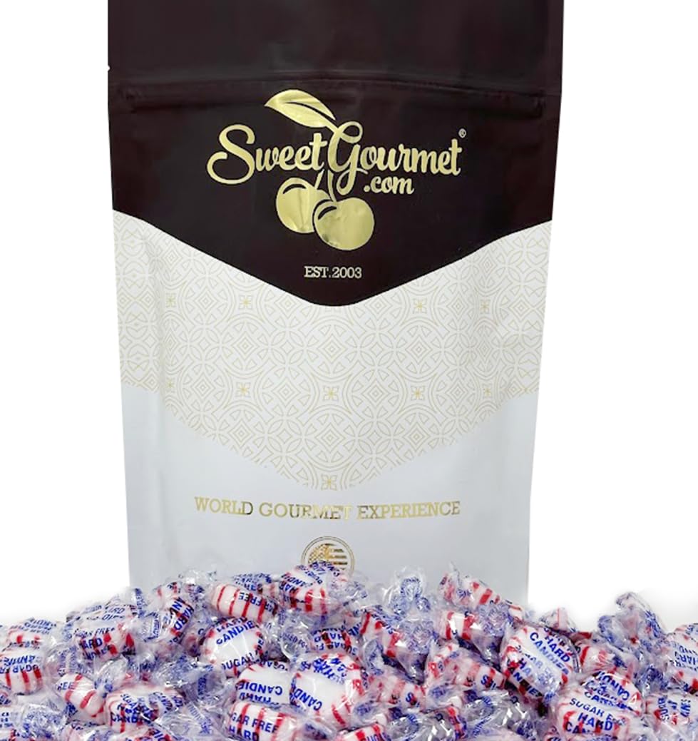 Sweetgourmet Sugar-Free Peppermint Starlights | Naturally Flavored | 2 Pounds