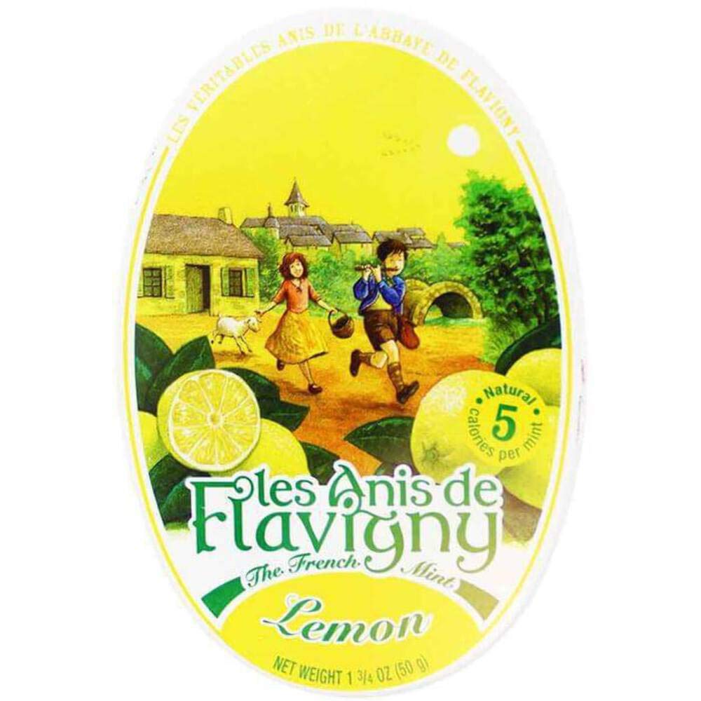 Les Anis De Flavigny Candy, Lemon, 1.8-Ounce Oval Tin